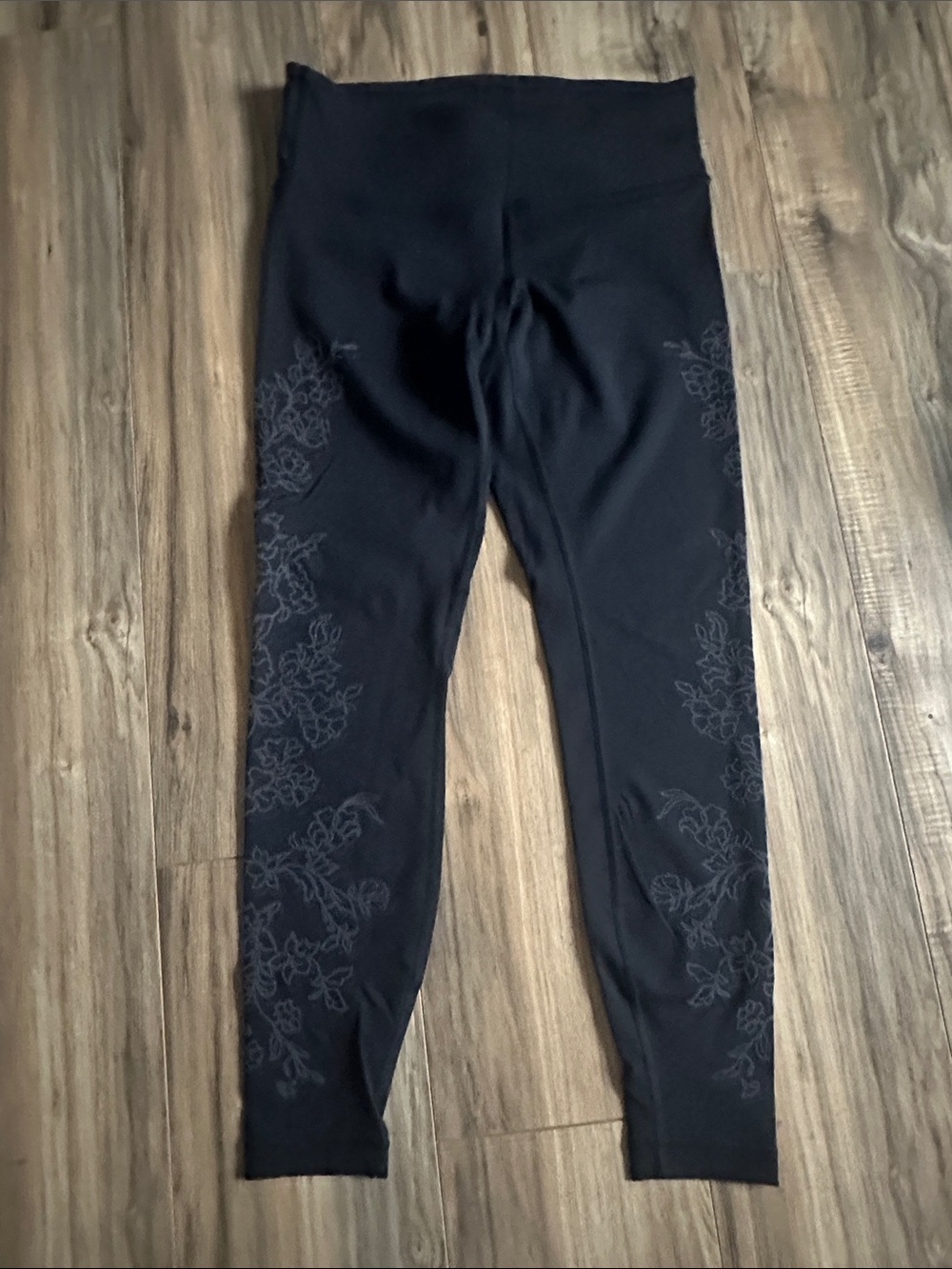 lululemon athletica Black Floral-Print High-Rise Leggings